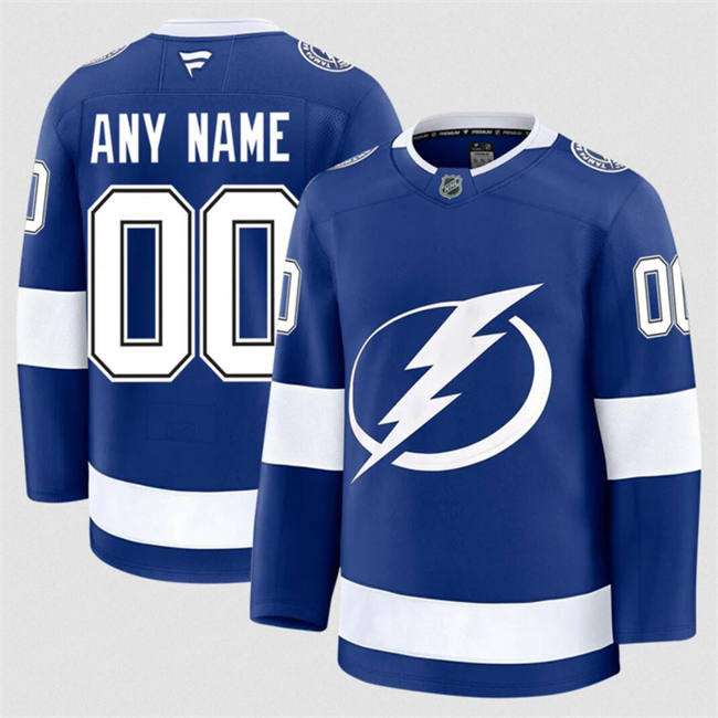 Men's Tampa Bay Lightning ACTIVE PLAYER Custom Blue 2024-25 Home Stitched Hockey Jersey